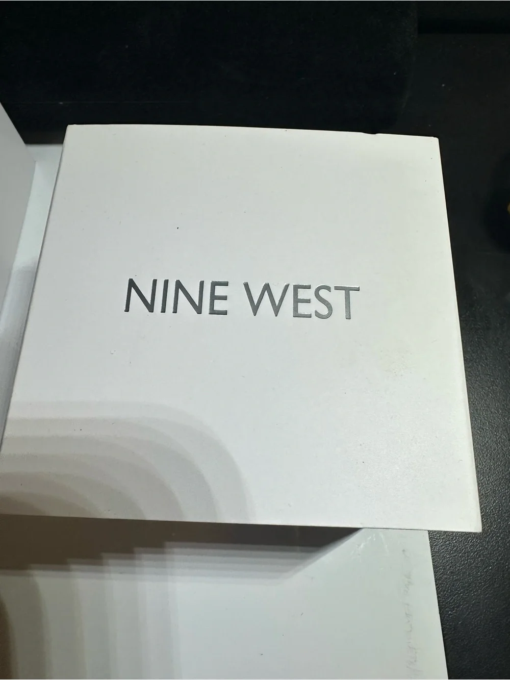 Nine West Black Dial Men’s Watch with Black Leather Strap